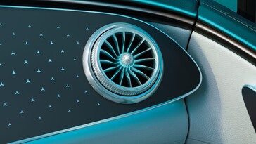 Detalle del interior del Mercedes EQE