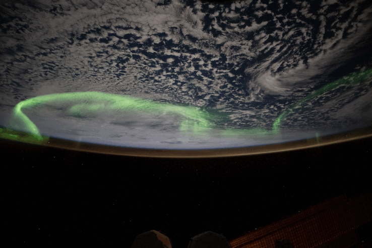 Una foto de la Aurora Austral desde la ISS (Fuente de la imagen: Nichole Ayers/NASA)