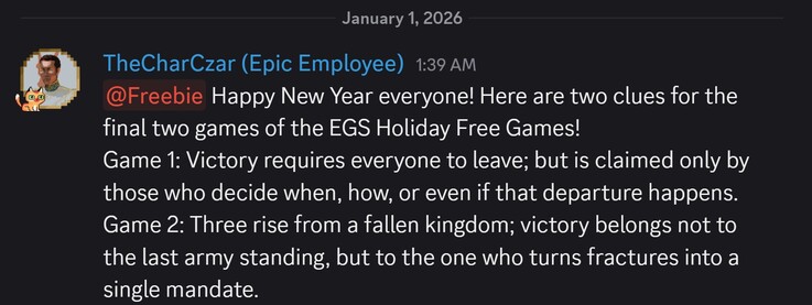 Las pistas compartidas (Fuente de la imagen: Epic discord)