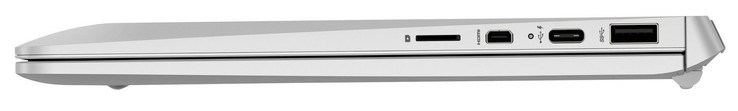 Lado derecho: lector de tarjetas microSD, microHDMI, 2x USB 3.1 Gen 1 (1x Tipo C, 1x Tipo A)