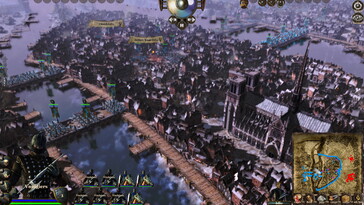 Una imagen que muestra una ciudad en Medieval Kingdom Wars.