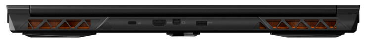 Parte trasera: USB 3.2 Gen 2 (USB-C), HDMI 2.1, Mini DisplayPort 1.4, conexión de alimentación