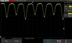 100% de luminosidad: 120 Hz de atenuación CC