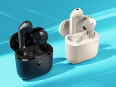 Los Sennheiser Accentum Open, fotografiados en negro y crema, tienen una autonomía total de 28 horas. (Fuente de la imagen: Sennheiser)