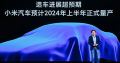 Lei Jun se burla del lanzamiento de la primera generación de vehículos eléctricos de Xiaomi. (Fuente: Xiaomi)
