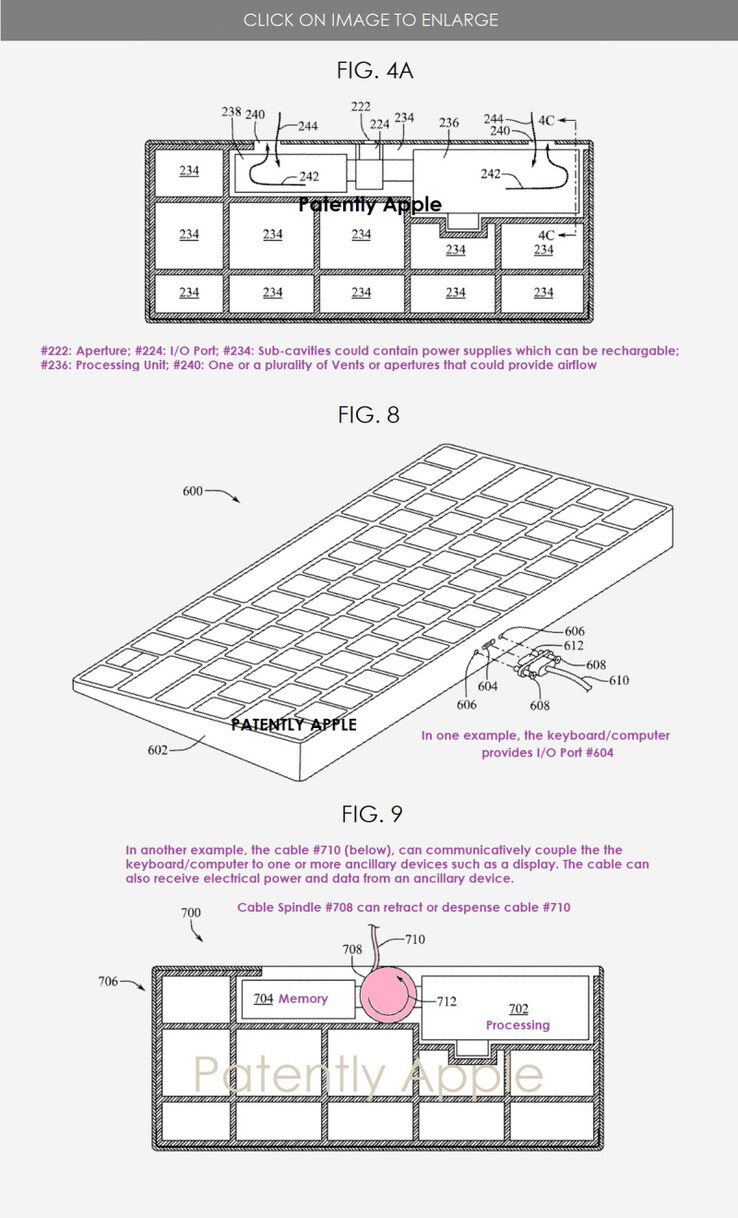 Apple podría dar un nuevo giro al diseño de los Mac en breve. (Fuente: USPTO vía PatentlyApple)