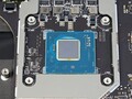 Módulo Intel Arc A370M acoplado a la placa base del portátil (Fuente de la imagen: Forbes)