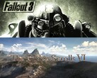 Se muestra el estandarte de Fallout 3 y The Elder Scrolls 6