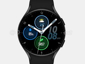 El render de Galaxy Watch Active 4 superpuesto con una esfera de reloj. (Fuente de la imagen: @heyitsyogesh)