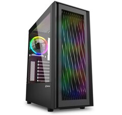 Caja ATX Sharkoon RGB Wave con panel frontal de ondas 3D (Fuente: Sharkoon)