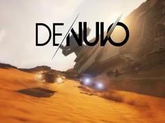 Se muestra un banner de Star Wars: Galactic Racer y Denuvo