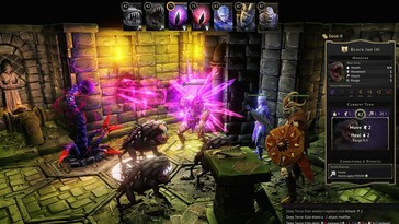 Una imagen que muestra una batalla en Gloomhaven.