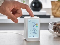 El sensor inteligente de calidad del aire VINDSTYRKA de IKEA se puede controlar a través de una app. (Fuente de la imagen: IKEA)