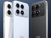 El compacto Poco X8s en blanco, negro y azul