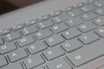 Toda la base del teclado se tambalea al escribir, lo que hace que las teclas parezcan más esponjosas de lo que realmente son