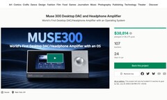 Estado de la financiación de Muse 300 en Kickstarter a 30 de junio de 2026