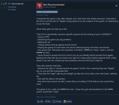 Aparece la crítica negativa de Subnautica 2 en Steam