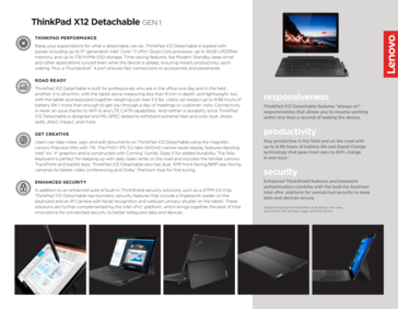Especificaciones del ThinkPad X12 desmontable Gen 1 de Lenovo