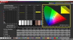 CalMAN ColorChecker (espacio de color de destino: DCI-P3)