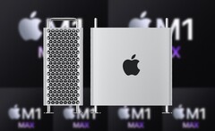 La renovación del Mac Pro que se espera para 2022 podría utilizar varios procesadores Apple M1 Max conectados. (Fuente de la imagen: Apple - editado)