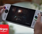 Dispositivo portátil para juegos Asus ROG Xbox Ally mostrado con el logotipo de Argos (Fuente de la imagen: Microsoft Xbox Gaming, Argos con modificaciones)