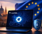 Un ordenador portátil con el proveedor europeo de servicios de IA Eustella