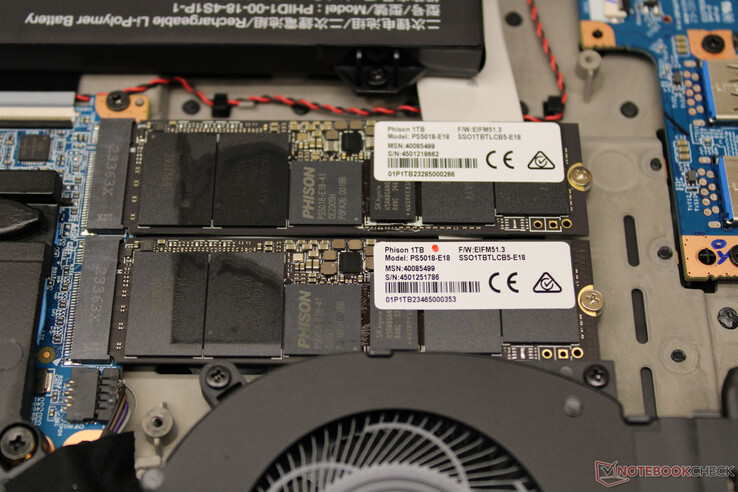 El ordenador viene con dos unidades SSD PCIe 4.