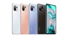 El Xiaomi 11 Lite 5G NE llegará en cuatro colores. (Fuente de la imagen: @ishanagarwal24 y Pricebaba)