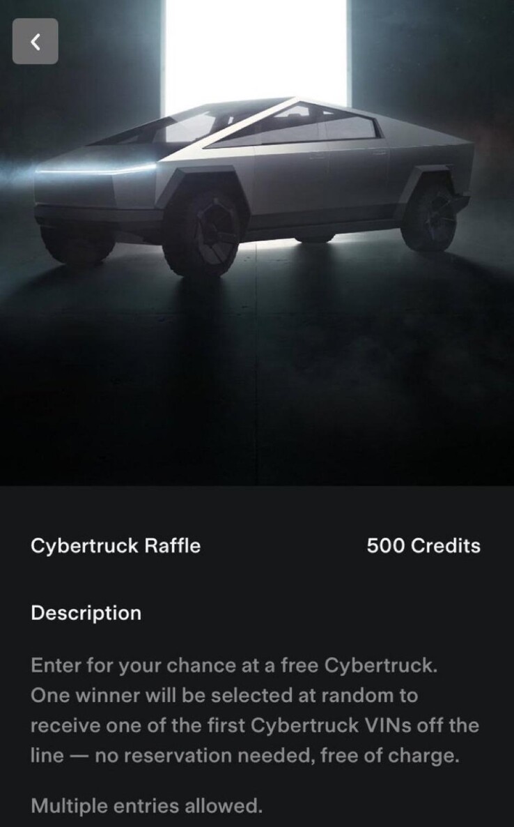 Las condiciones del sorteo gratuito del Cybertruck