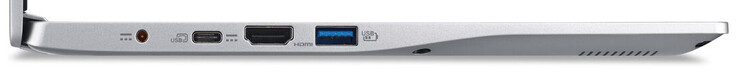 Izquierda: alimentación, USB 3.2 Gen 2 (Tipo C, DisplayPort, entrega de energía), HDMI, USB 3.2 Gen 1 (Tipo A)