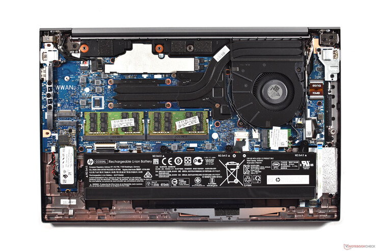 Vista del interior del HP ZBook Firefly 15 G7