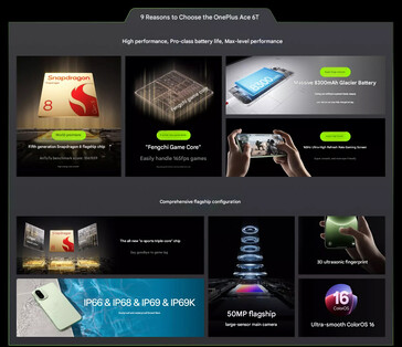 Principales características del teléfono (Fuente de la imagen: OnePlus)