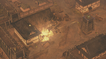 Una imagen que muestra un combate en Shadow Tactics: Blades of the Shogun.