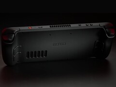 Una imagen de la parte trasera de la Steam Deck OLED