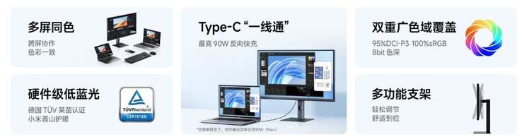 Es compatible con USB-C y una mayor frecuencia de actualización. (Fuente de la imagen: Xiaomi)