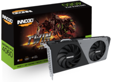 La Inno3D RTX 4060 Twin X2 cuenta con un diseño de doble ventilador. (Fuente: Inno3D)