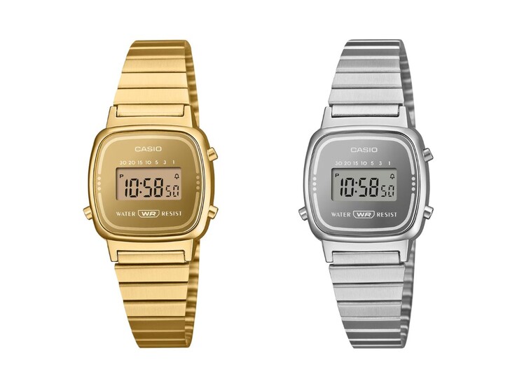 Los relojes Casio Classic LA670WEGS-9A (izquierda) y LA670WES-7A (derecha)
