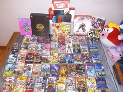 Una colección de cartuchos de Nintendo Switch en la imagen