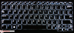 iluminación de teclado bonita y homogénea