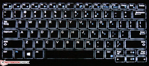iluminación de teclado bonita y homogénea