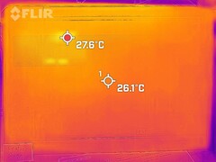 Desarrollo del calor en la parte inferior (ralentí)