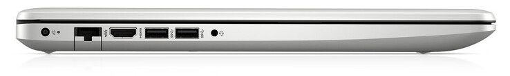 Lado izquierdo: Fuente de alimentación, HDMI, 2x USB 3.2 Gen 1 (Tipo A), audio combo