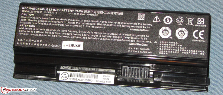 La batería ofrece una capacidad de casi 49 Wh.