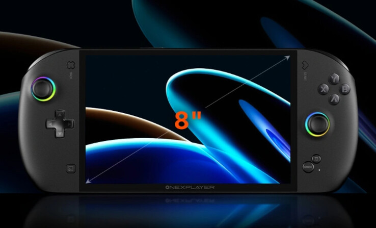 El OneXFly Apex cuenta con una pantalla de 8 pulgadas, 120 Hz VRR y apaisada nativa. (Fuente de la imagen: One-Netbook)