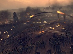 Una imagen que muestra un asedio en Total War: Attila, ahora con un 55% de descuento en Steam.