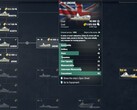 World of Warships 12.3, árbol tecnológico británico con los submarinos (Fuente: Propia)
