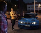 Captura de pantalla del tráiler de revelación de Clutch que muestra un coche de carreras BMW modificado.