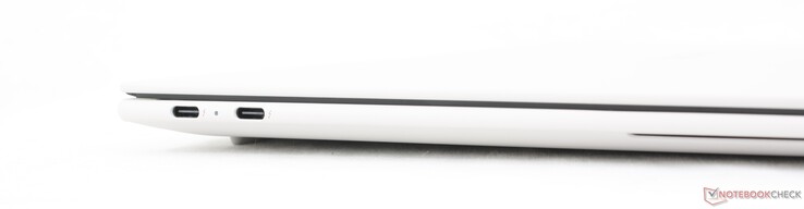 Izquierda: 2x USB-C Thunderbolt 4 con DisplayPort 2.1 + Power Delivery (65 W)