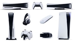 Las consolas PS5 y un puñado de accesorios. (Fuente de la imagen: PlayStation/NDTV/FlatpanelsHD - editado)