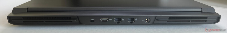 Trasera: Bloqueo Kensington, HDMI 2.1, 2x Ethernet (2,5 GBit/s), alimentación